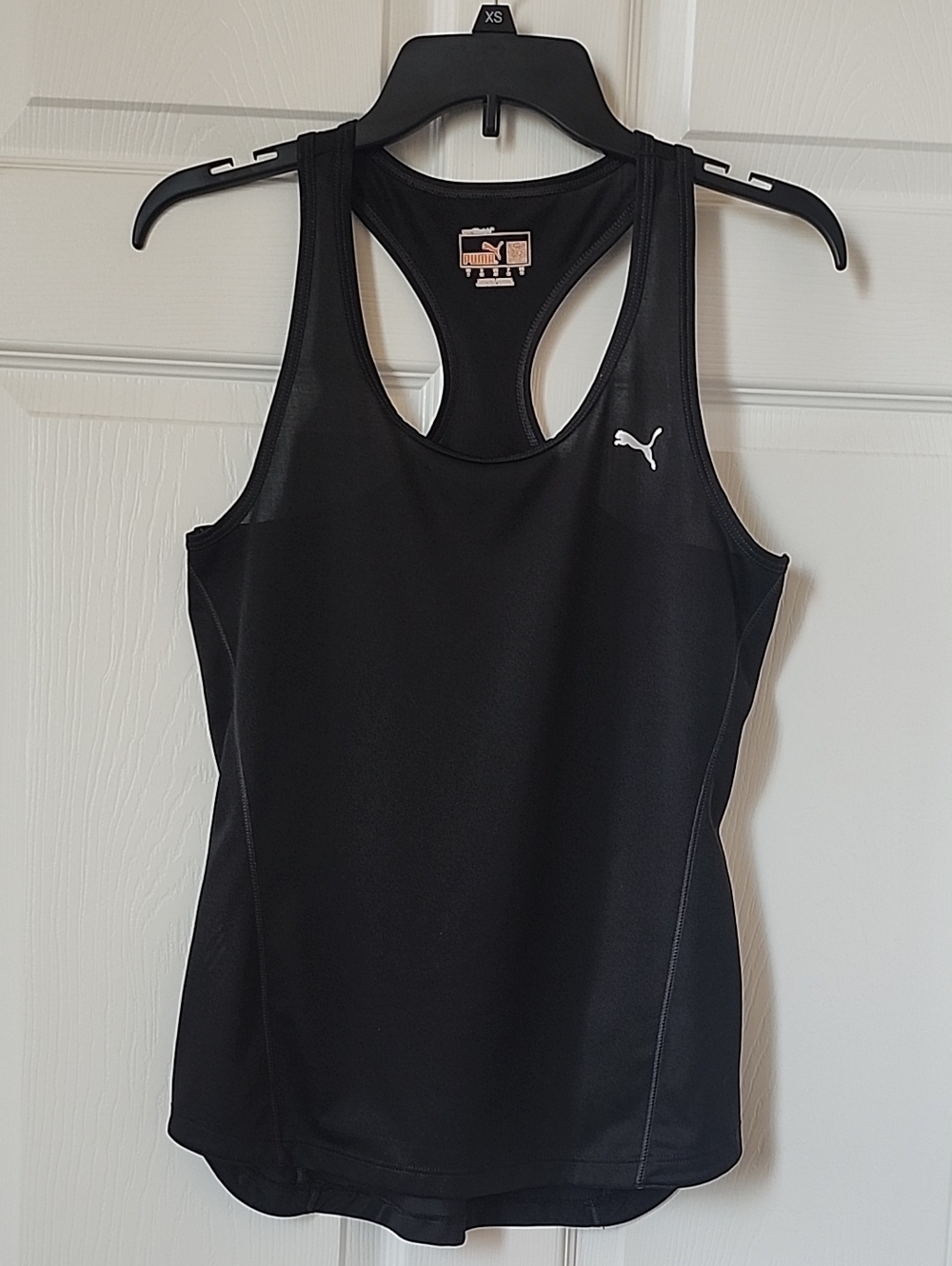 Puma Black Racerback Sport Lifestyle Tank Top Sheer - Size Small